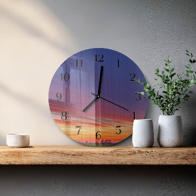 Okrúhle sklenené hodiny Pole