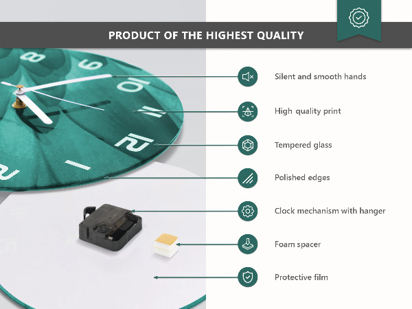 Okrúhle sklenené hodiny Chlieb