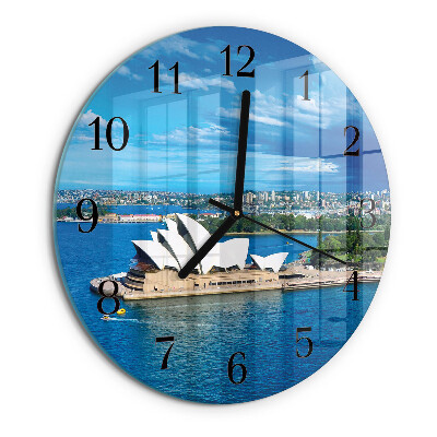 Okrúhle sklenené hodiny Opera v Sydney