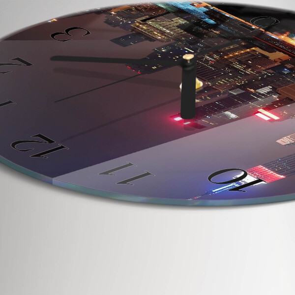 Okrúhle sklenené hodiny Horizont