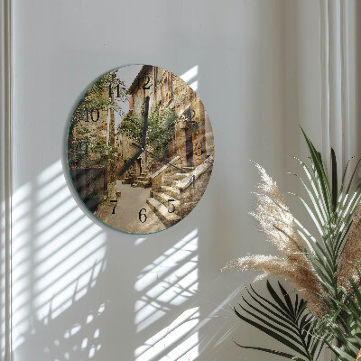 Okrúhle sklenené hodiny Avenue Palms