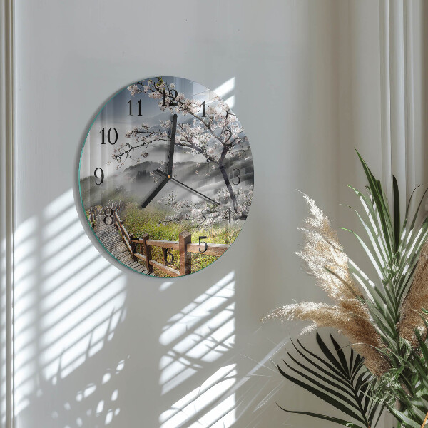 Okrúhle sklenené hodiny Jar