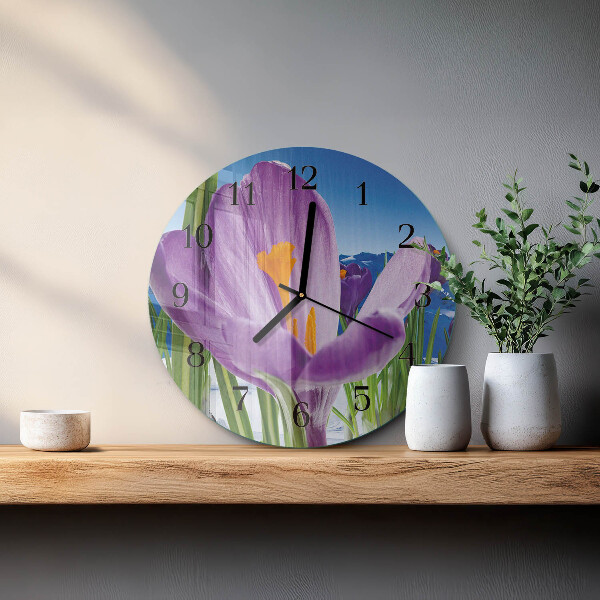 Okrúhle sklenené hodiny Jar