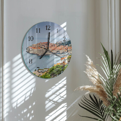 Okrúhle sklenené hodiny Prírodný chodník