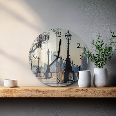 Okrúhle sklenené hodiny Lampáše