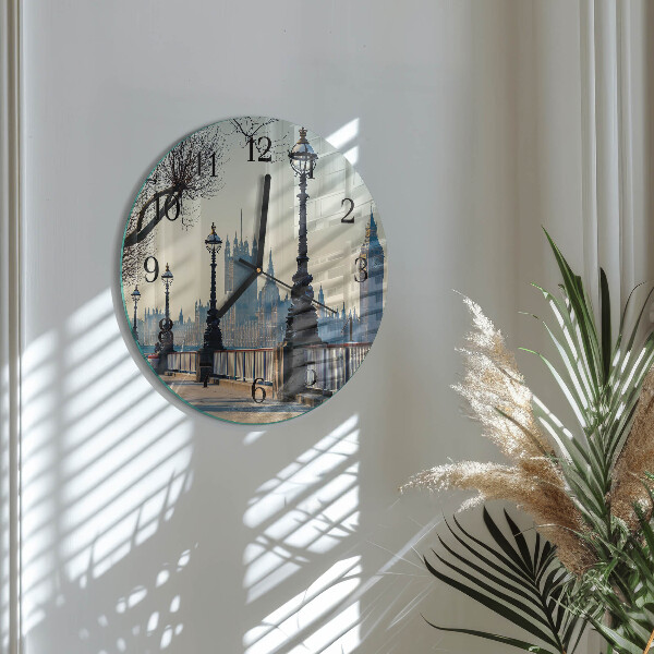 Okrúhle sklenené hodiny Lampáše
