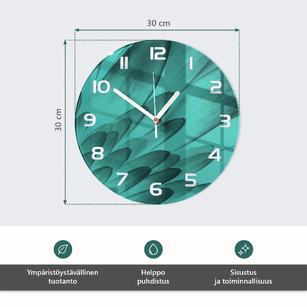 Okrúhle sklenené hodiny Horizont