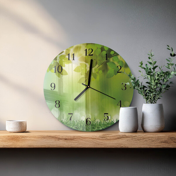 Okrúhle sklenené hodiny Jar