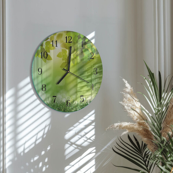 Okrúhle sklenené hodiny Jar