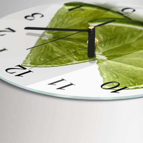 Okrúhle sklenené hodiny Uhličitan vápenatý