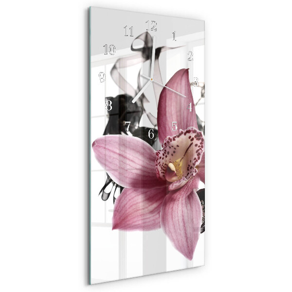 Vertikálne hodiny Orchidea