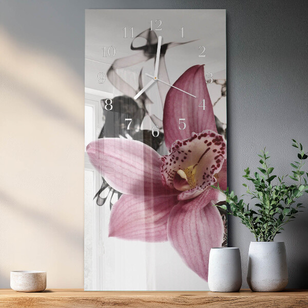 Vertikálne hodiny Orchidea
