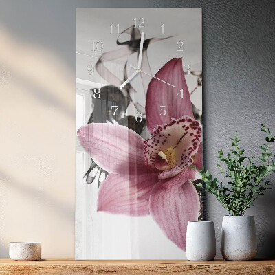 Vertikálne hodiny Orchidea