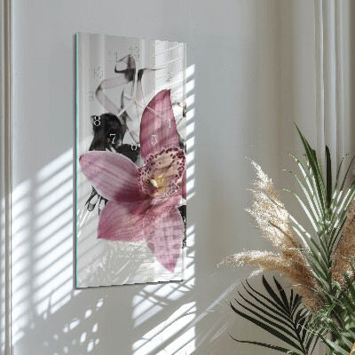 Vertikálne hodiny Orchidea