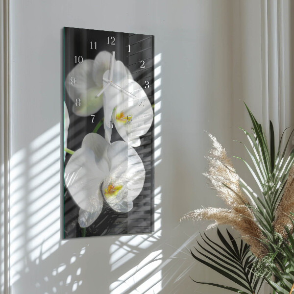 Vertikálne hodiny Orchidea