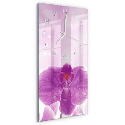 Vertikálne hodiny Orchidea