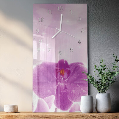 Vertikálne hodiny Orchidea