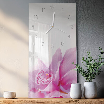 Vertikálne hodiny Orchidea