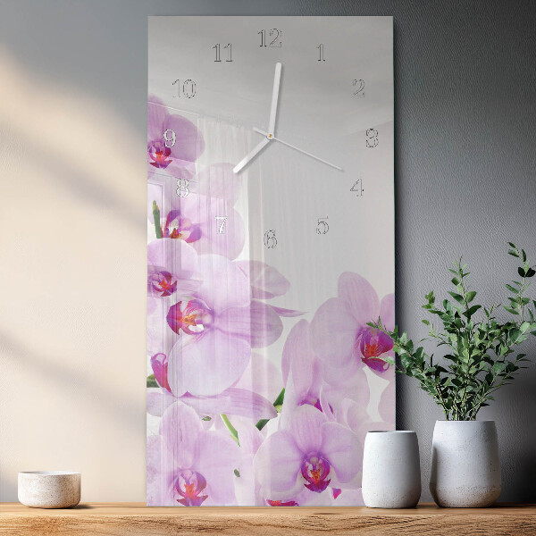 Vertikálne hodiny Orchidey