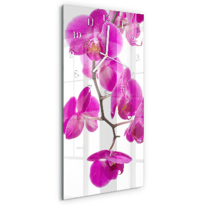 Vertikálne hodiny Orchidey