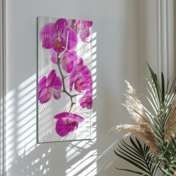 Vertikálne hodiny Orchidey