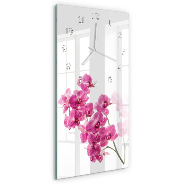 Vertikálne hodiny Orchidey