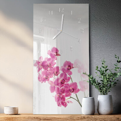 Vertikálne hodiny Orchidey