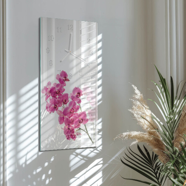 Vertikálne hodiny Orchidey