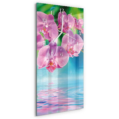 Vertikálne hodiny Orchidey