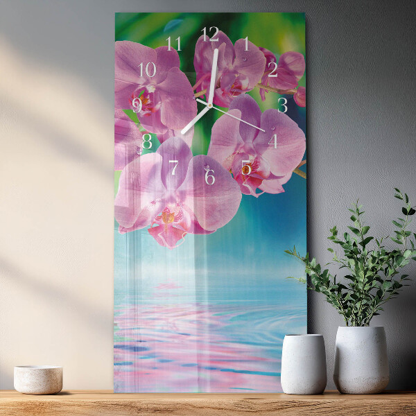 Vertikálne hodiny Orchidey