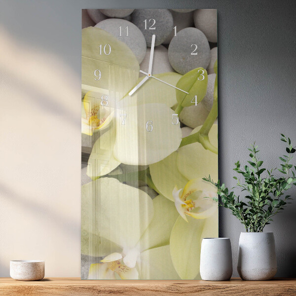 Vertikálne hodiny Orchideové kamene