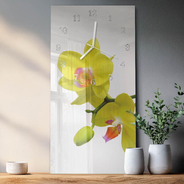 Vertikálne hodiny Orchidea
