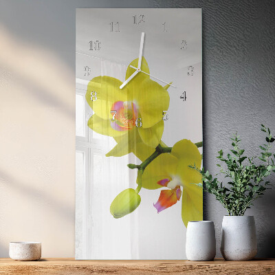 Vertikálne hodiny Orchidea