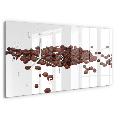 Horizontálne hodiny Kávové zrná