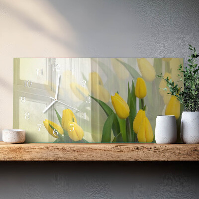 Horizontálne hodiny Tulipány