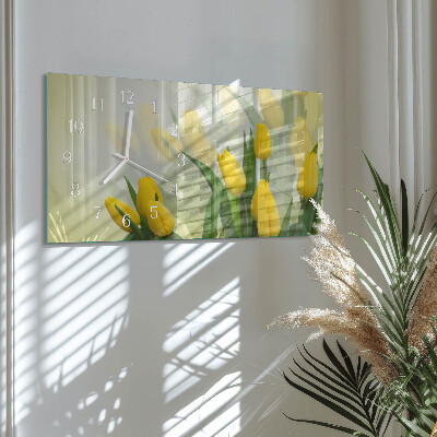 Horizontálne hodiny Tulipány