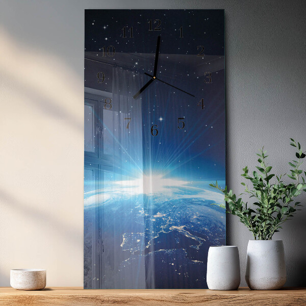 Obdĺžnikové hodiny Earth Wellall