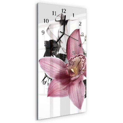 Obdĺžnikové hodiny Orchidea