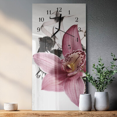 Obdĺžnikové hodiny Orchidea
