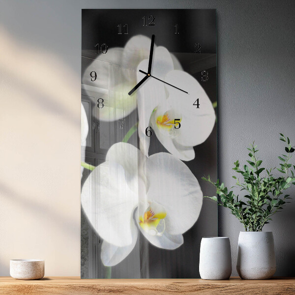 Obdĺžnikové hodiny Orchidea