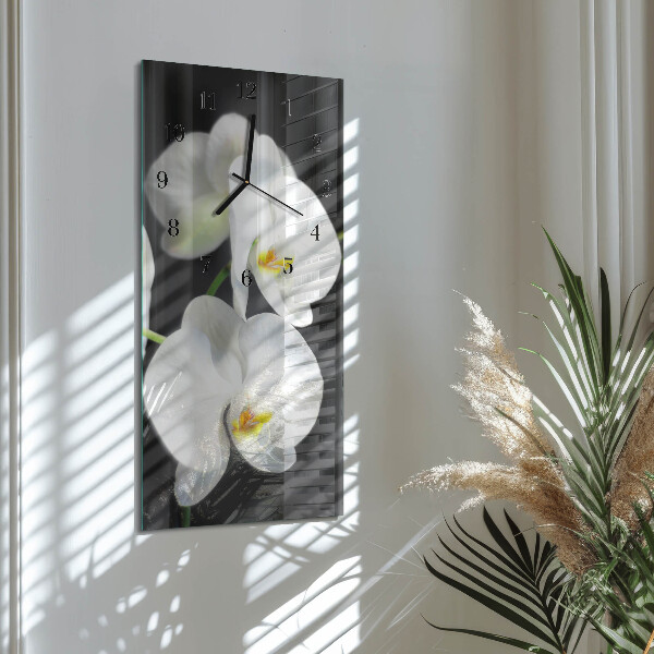 Obdĺžnikové hodiny Orchidea