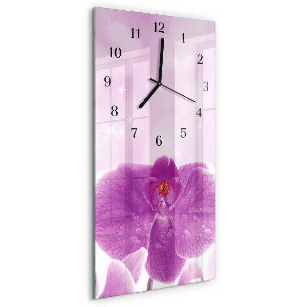 Obdĺžnikové hodiny Orchidea