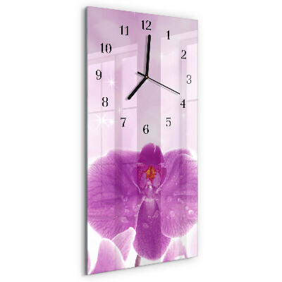 Obdĺžnikové hodiny Orchidea