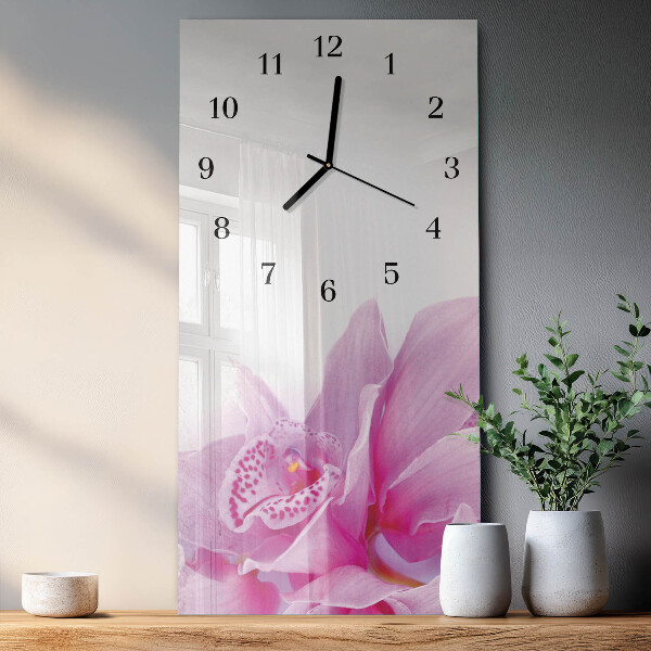 Obdĺžnikové hodiny Orchidea