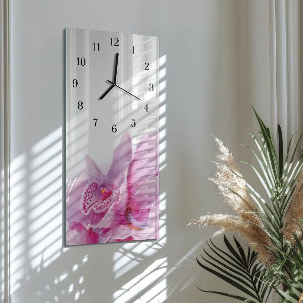 Obdĺžnikové hodiny Orchidea