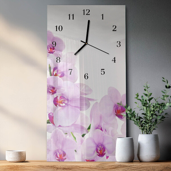 Obdĺžnikové hodiny Orchidey