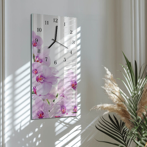 Obdĺžnikové hodiny Orchidey