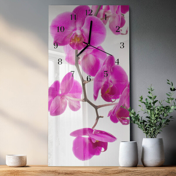 Obdĺžnikové hodiny Orchidey