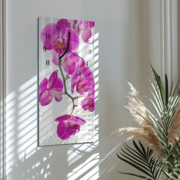 Obdĺžnikové hodiny Orchidey