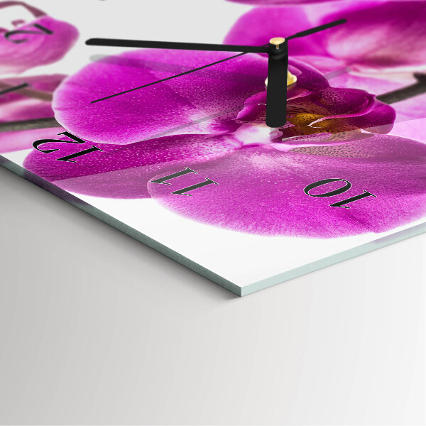 Obdĺžnikové hodiny Orchidey